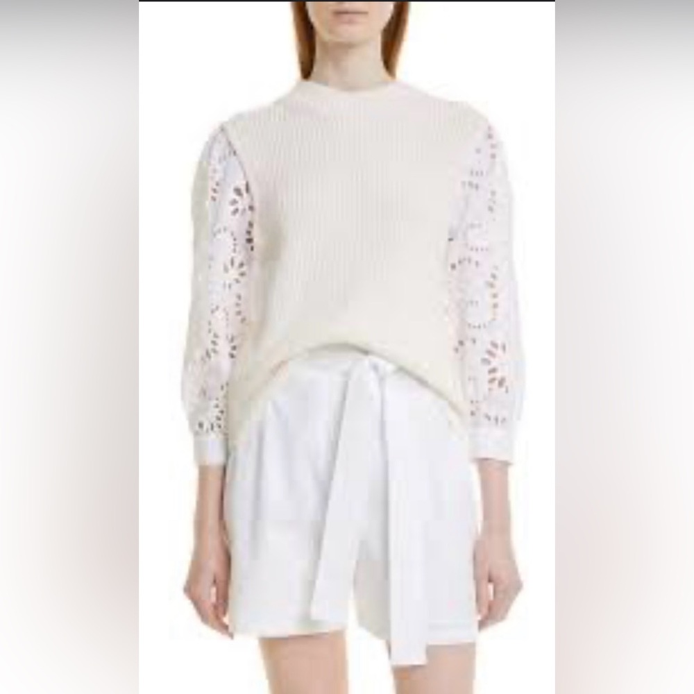 Hugo Boss Faurelia Eyelet Ribbed Top Sz XL